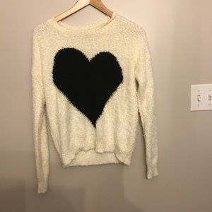 SUPER soft cashmere sweater with a heart!